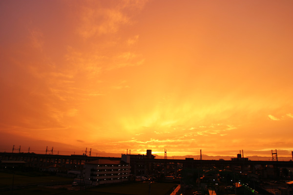 今日の夕映え