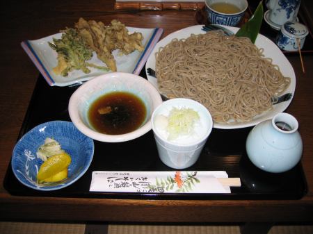 ななかまど亭の舞茸天ぷら蕎麦