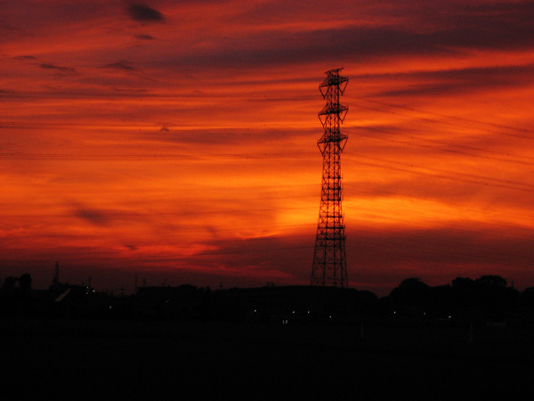 今日の夕焼け雲