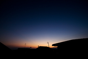2007年10月28日のベランダからの夕景